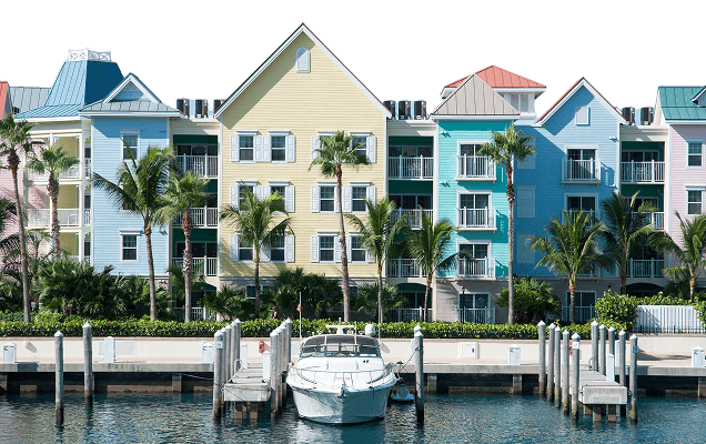 Waterfront residential neighborhood